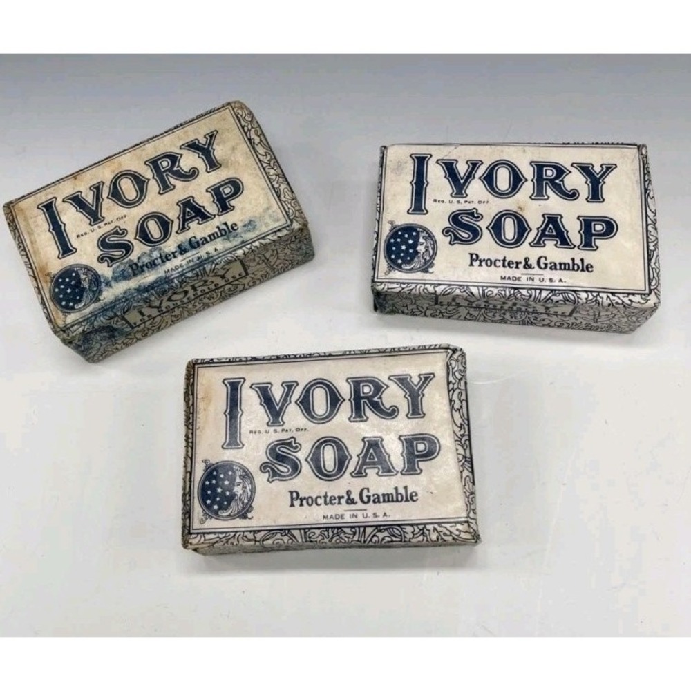 3 Vintage‎ 1940's IVORY SOAP Bars In Original Wrappers Large Size